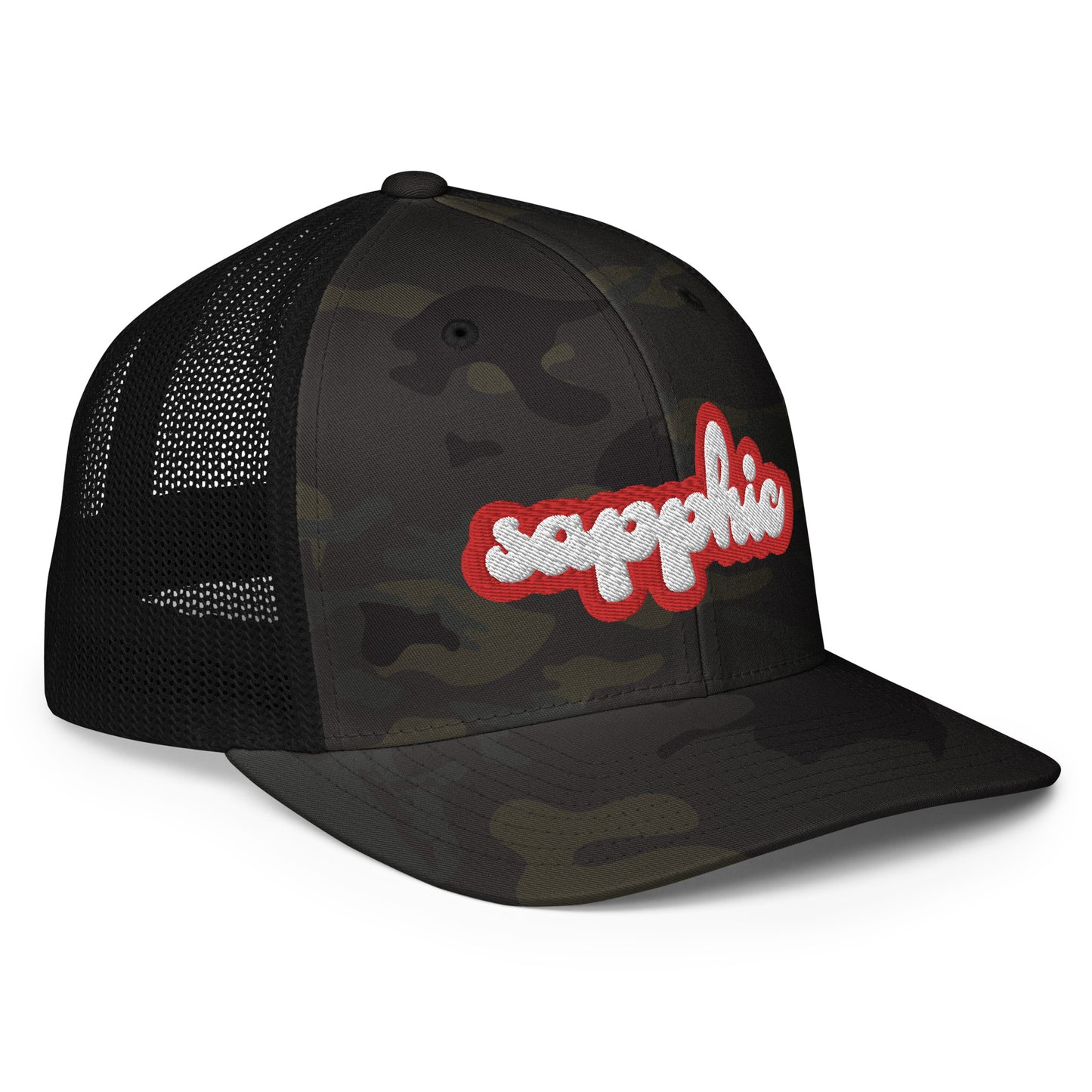 sapphic hat, sapphic trucker hat, lesbian sapphic hat
