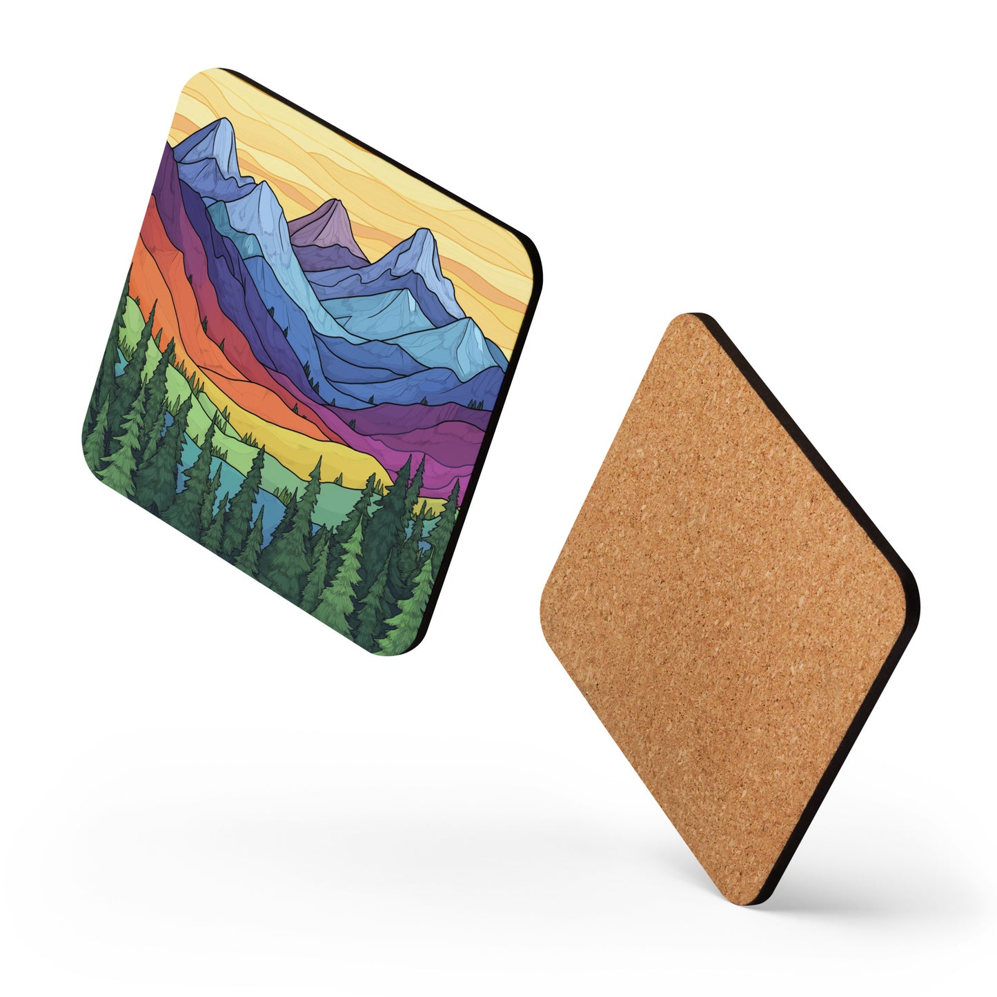 rainbow mountainside gay scene coaster