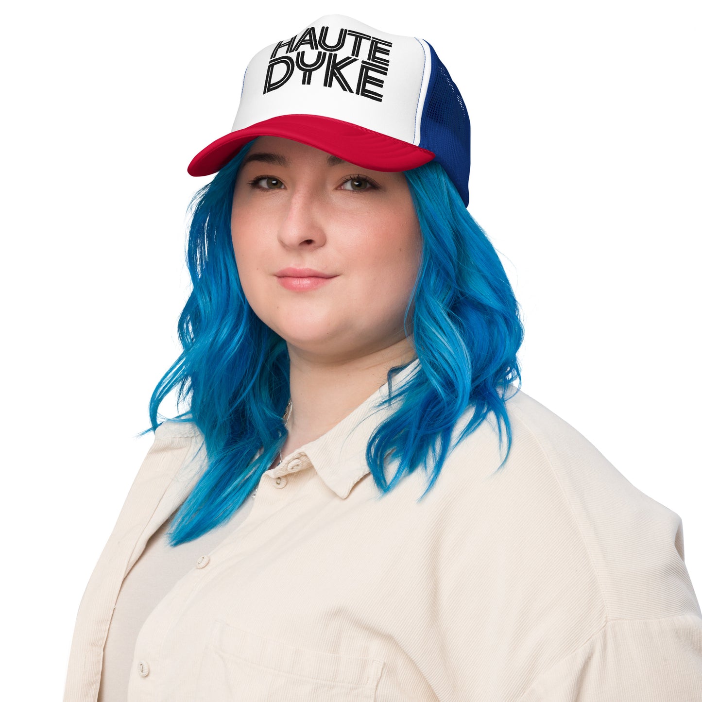 haute dyke trucker hat for lesbians, fashion trucker hats for lesbians