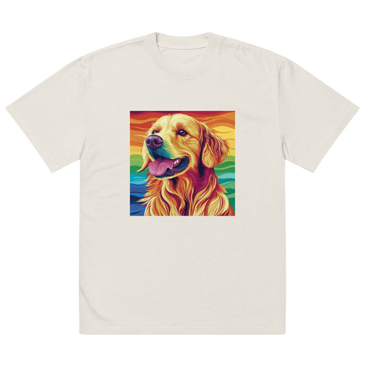 golden retriever gay pride tshirt