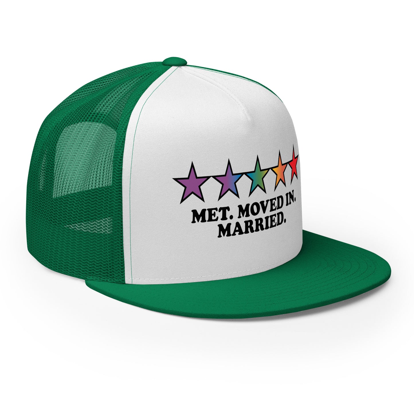 lesbian trucker hats with five star reviews, 5 star review lesbian trucker hat for married women, married after the first date lesbian trucker hat