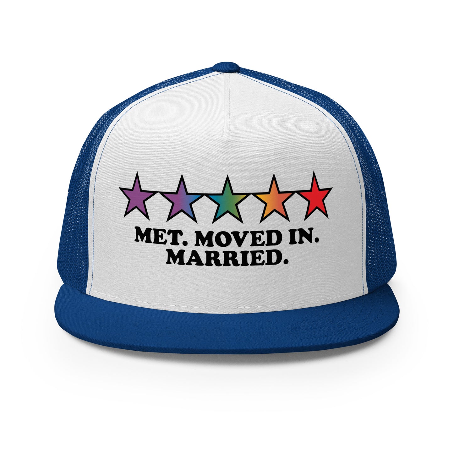 lesbian trucker hats with five star reviews, 5 star review lesbian trucker hat for married women, married after the first date lesbian trucker hat