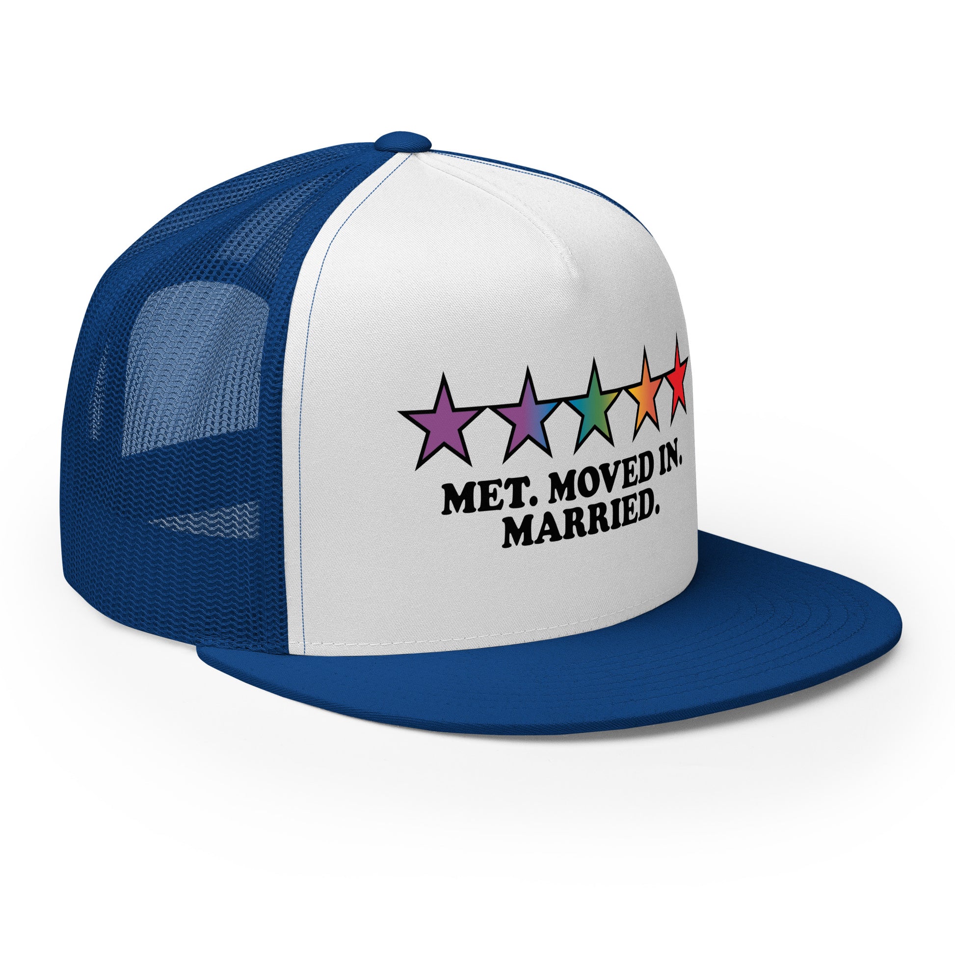 lesbian trucker hats with five star reviews, 5 star review lesbian trucker hat for married women, married after the first date lesbian trucker hat