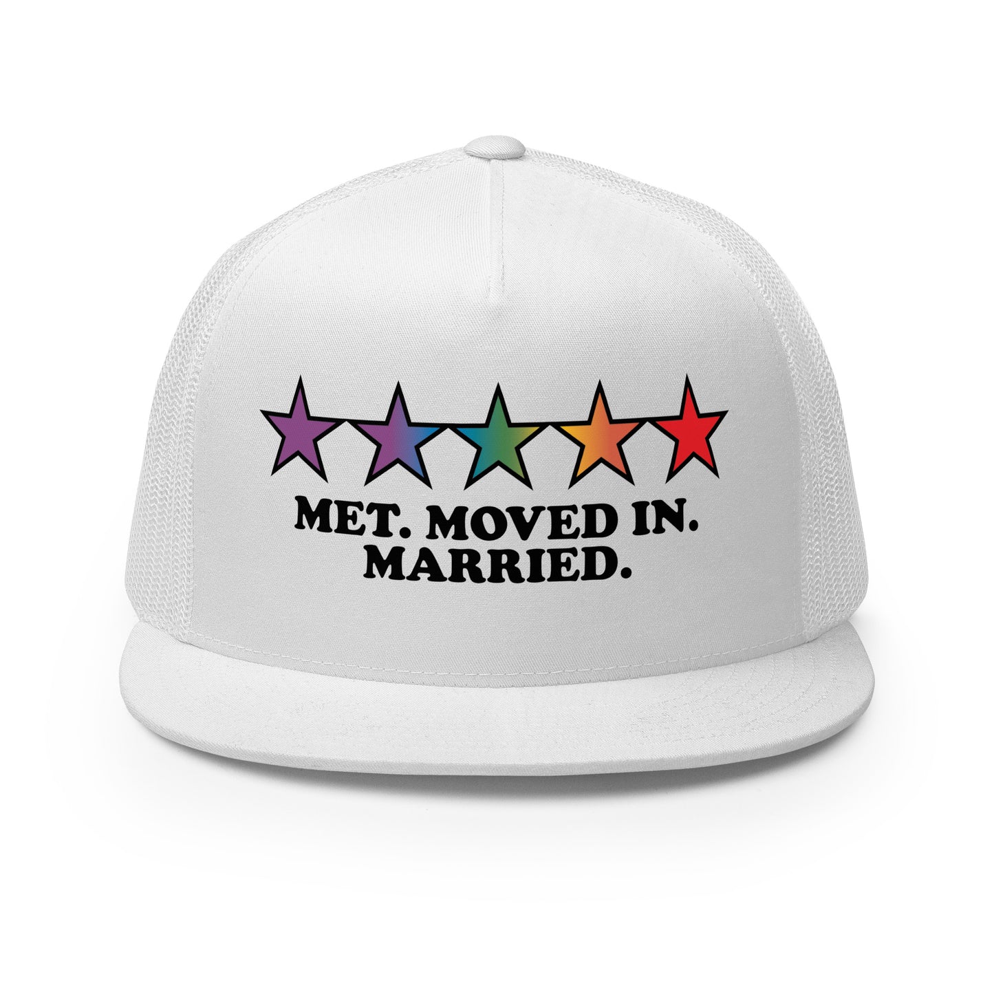 lesbian trucker hats with five star reviews, 5 star review lesbian trucker hat for married women, married after the first date lesbian trucker hat