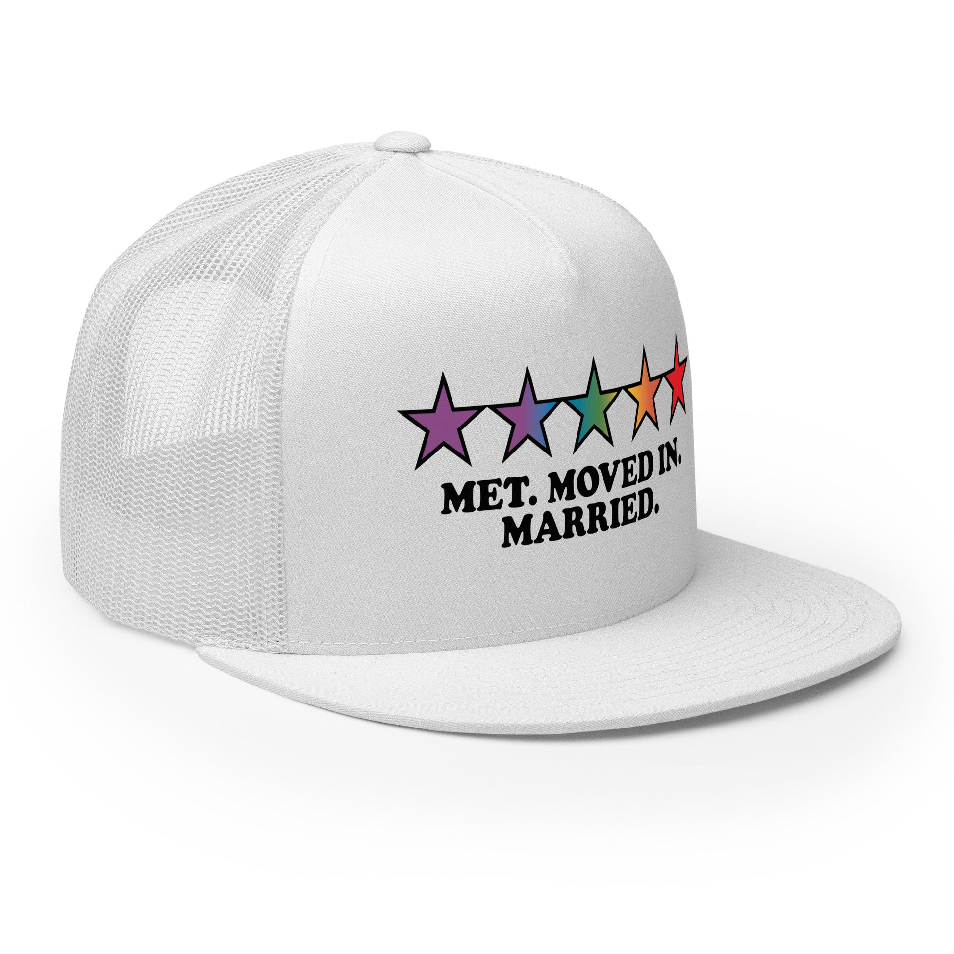 lesbian trucker hats with five star reviews, 5 star review lesbian trucker hat for married women, married after the first date lesbian trucker hat