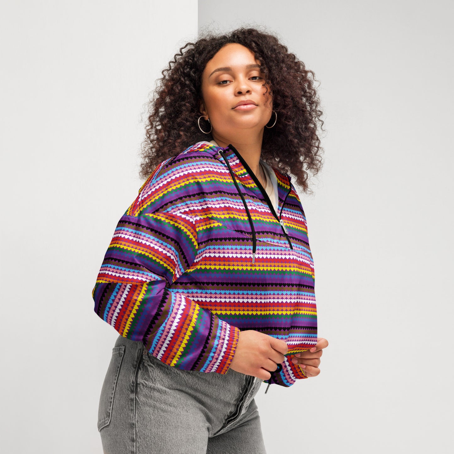 lgbtq womens cropped top windbreaker, lgbtq Women’s cropped windbreaker, gay pride womens cropped windbreaker, queer pride cropped jacket, queer womens cropped windbreaker