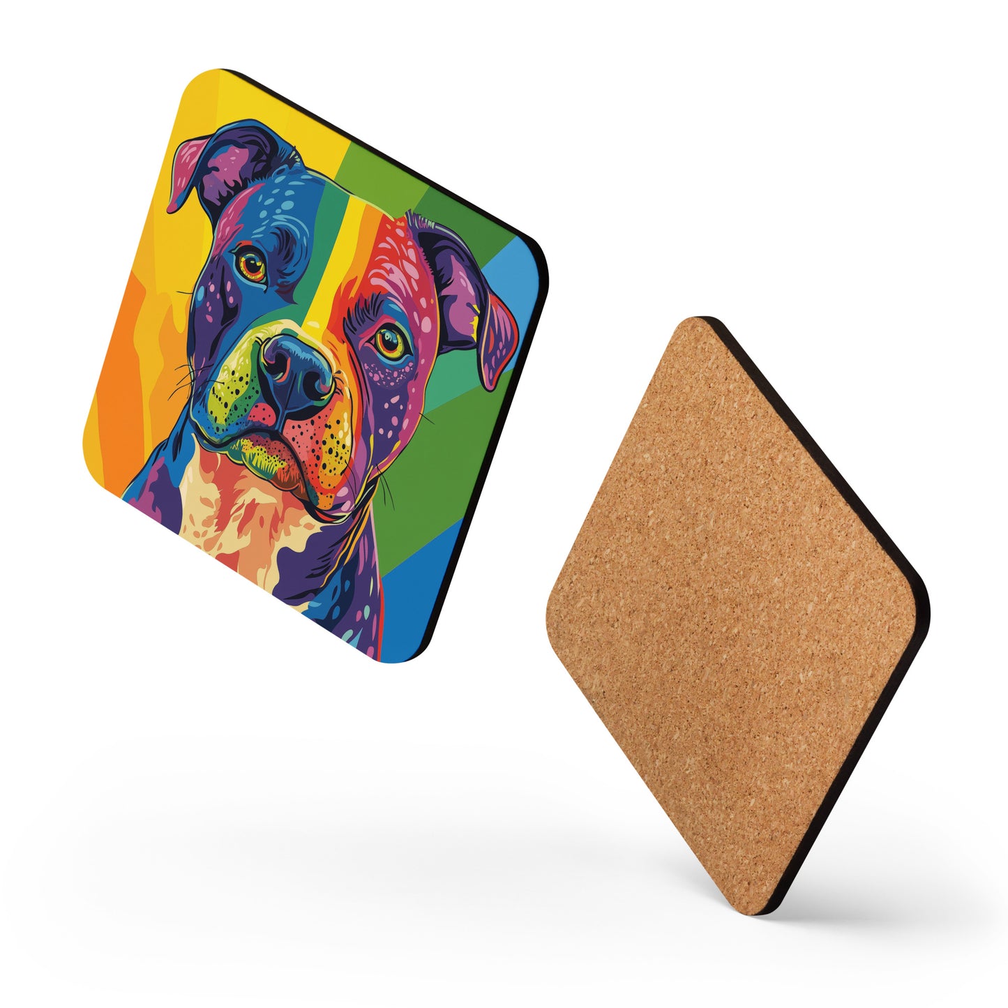 rainbow flag pitbull gay pride coaster