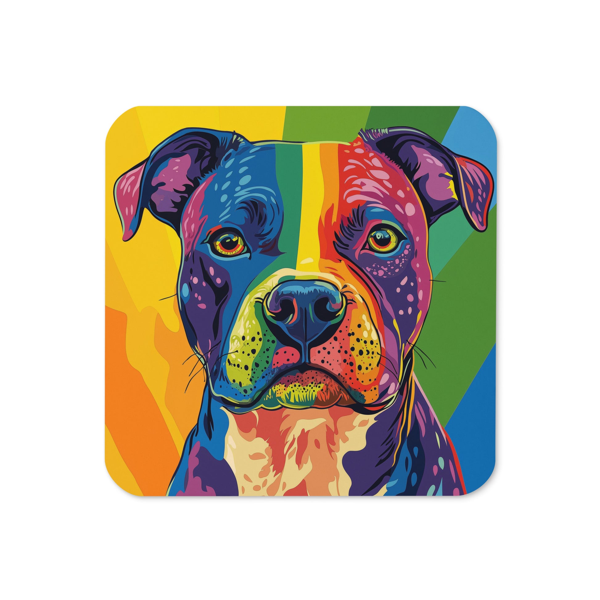 rainbow flag pitbull gay pride coaster