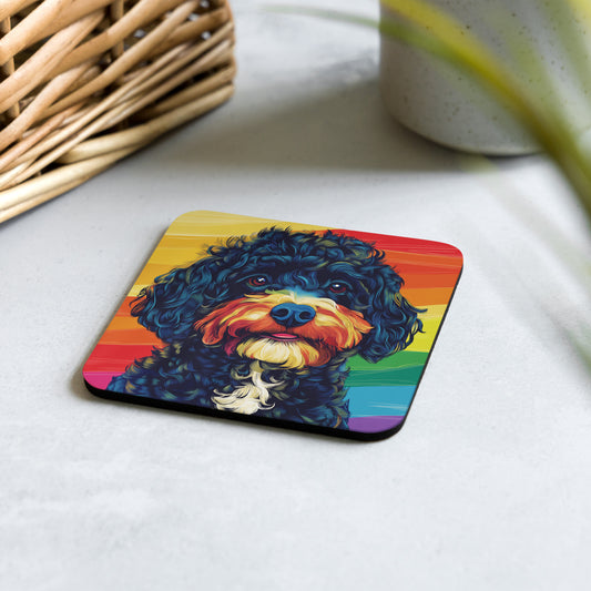 bernadoodle gay pride rainbow coaster