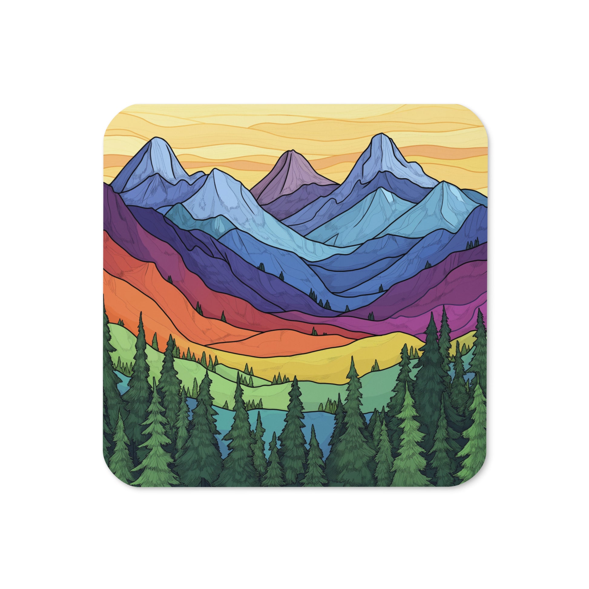 rainbow mountainside gay scene coaster