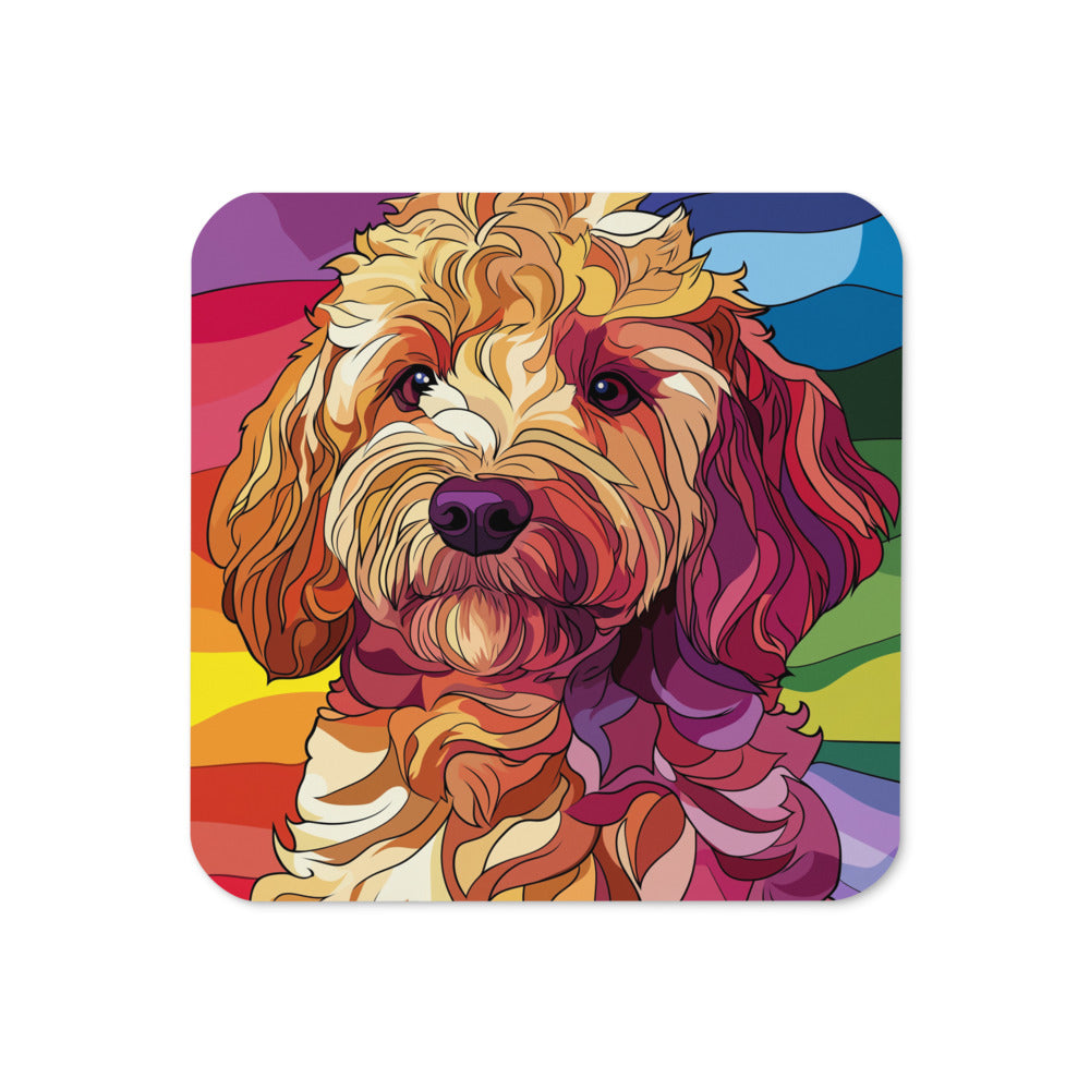 labradoodle gay pride coaster