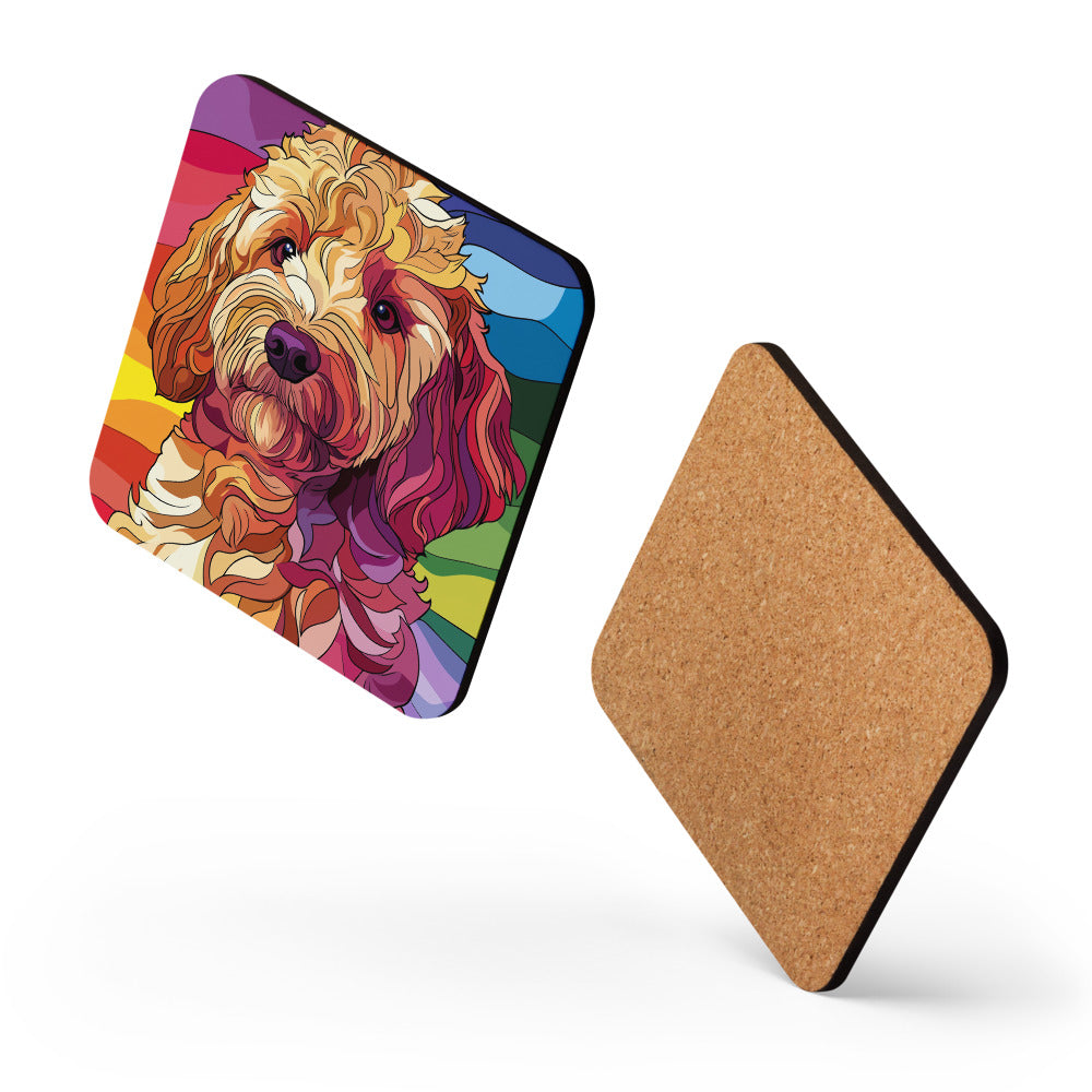 labradoodle gay pride coaster