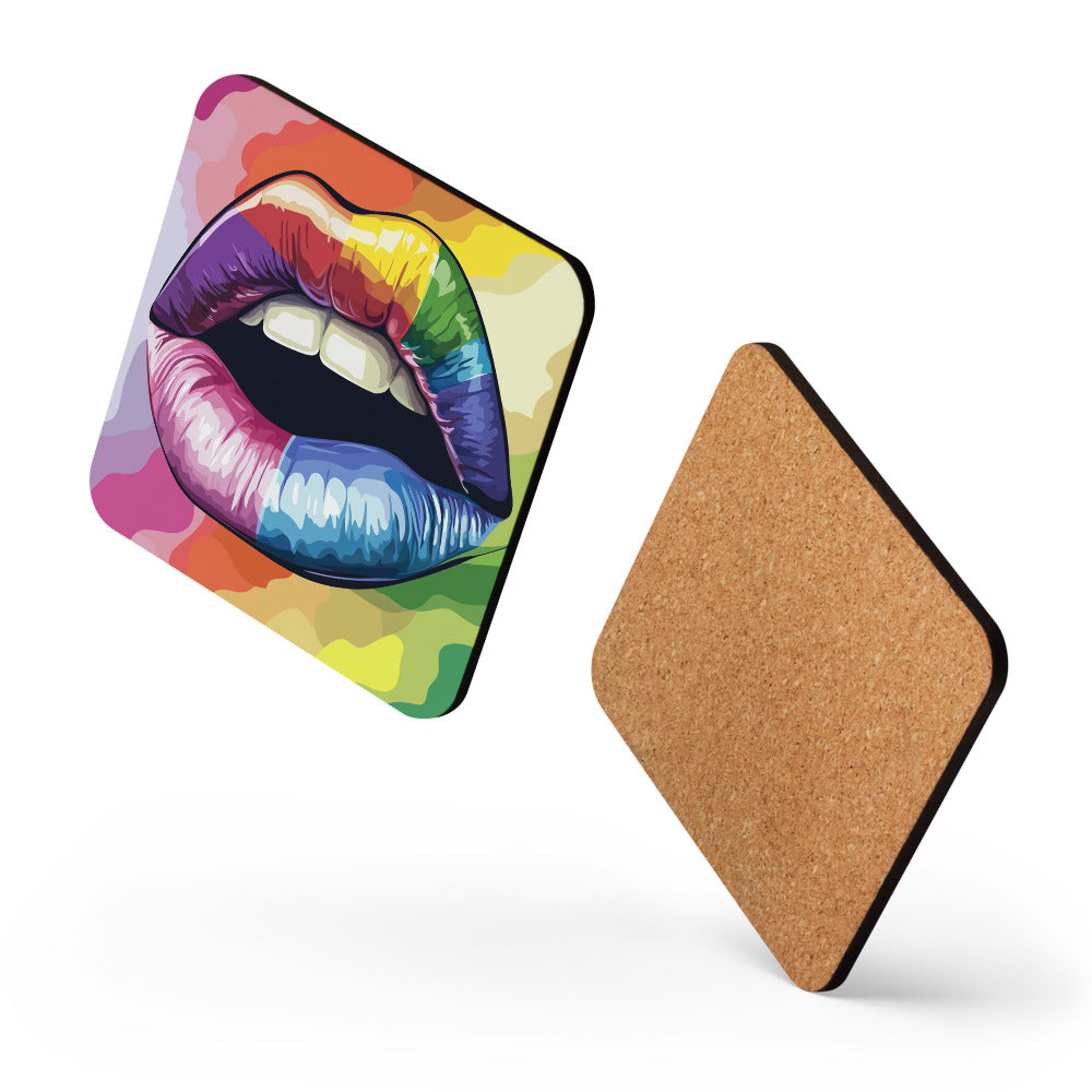 Gay Pride Coaster LGBTQIA+ | One Cork-back Coaster