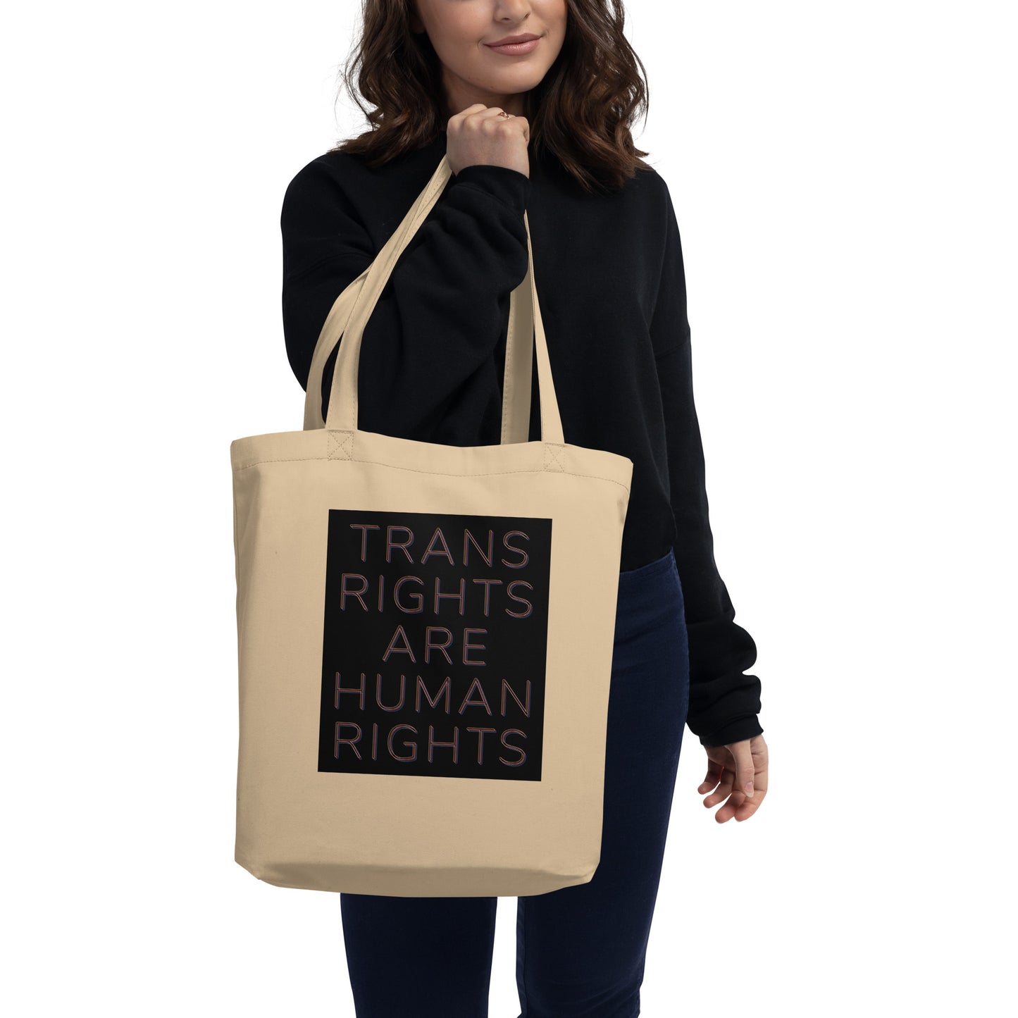 Trans Rights are Human Rights - Tote Shopping Bag -  LGBTQ+ Queer - Eco Tote Bag