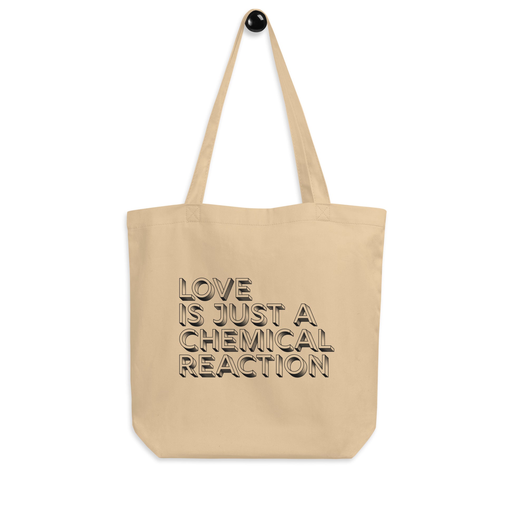 love is just a chemical reaction queer shopping tote bag