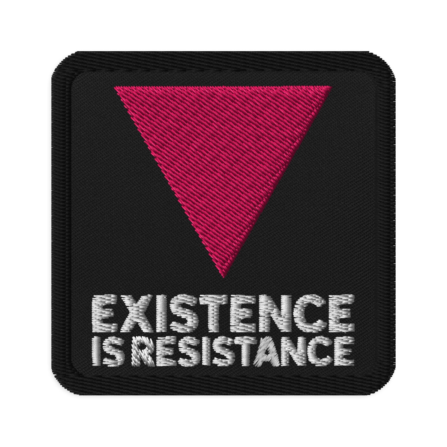 existence is resistance pink triangle patch