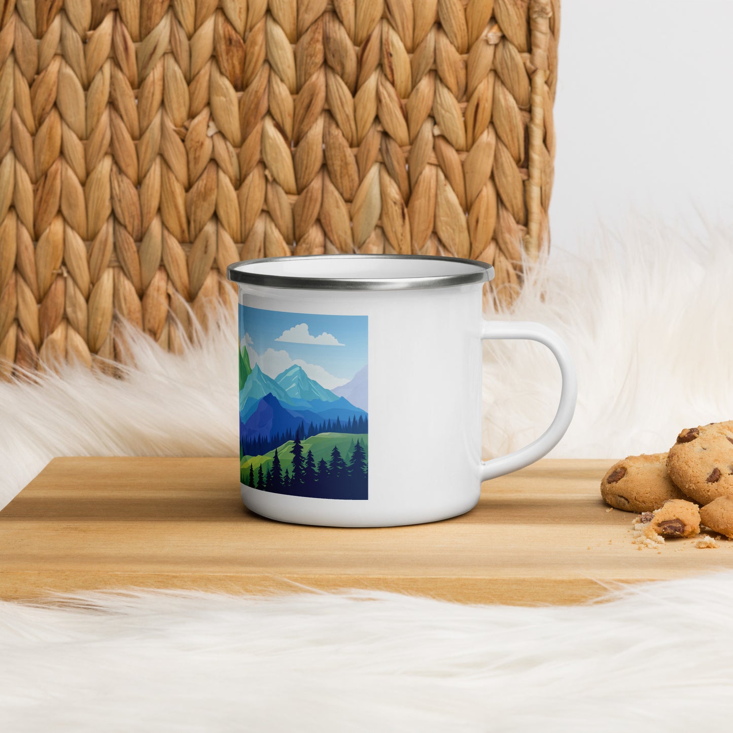 Gay Pride in the Mountains LGBTQIA+ | Enamel Camping Mug