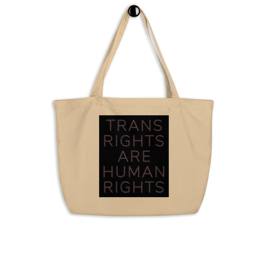 trans rights are human rights tote bag, trans positive tote shopping bags, transgender affirming tote bags, queer gender affirming tote bags