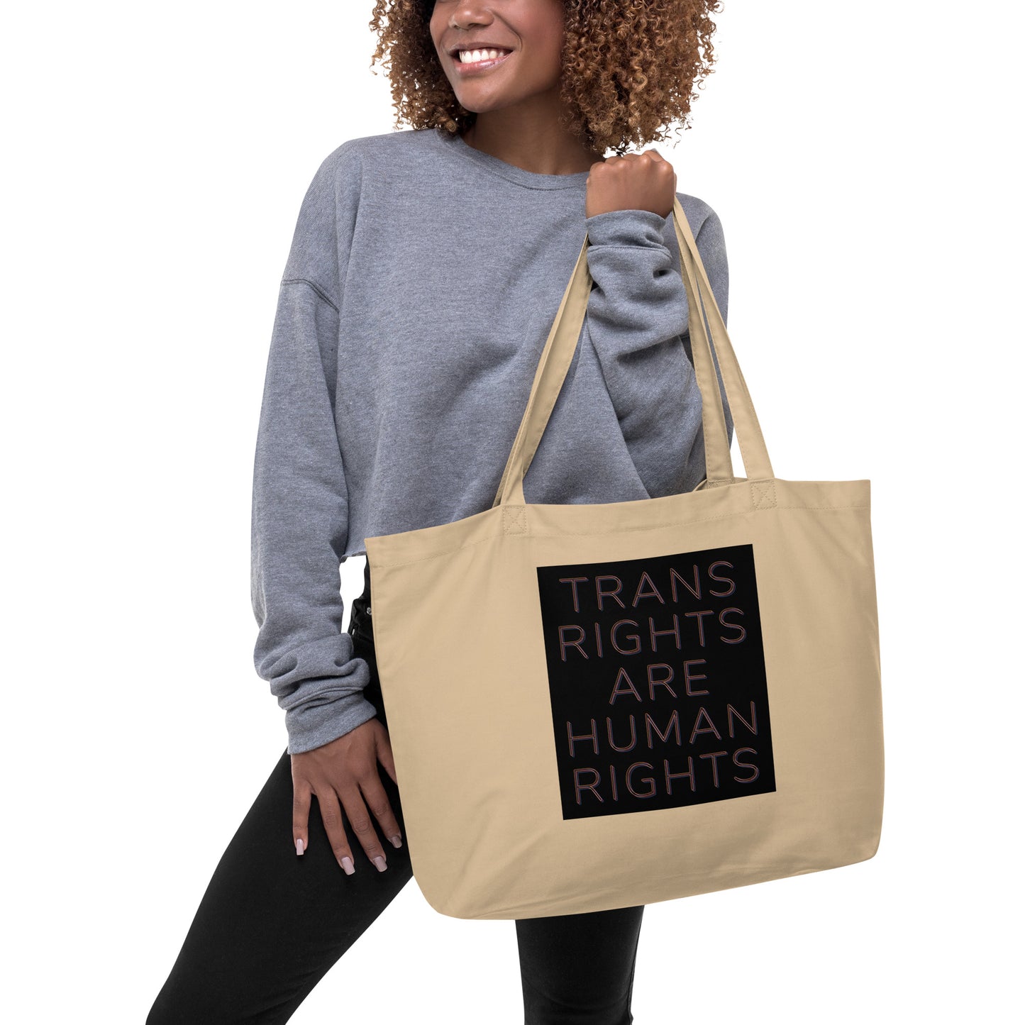 trans rights are human rights tote bag, trans positive tote shopping bags, transgender affirming tote bags, queer gender affirming tote bags