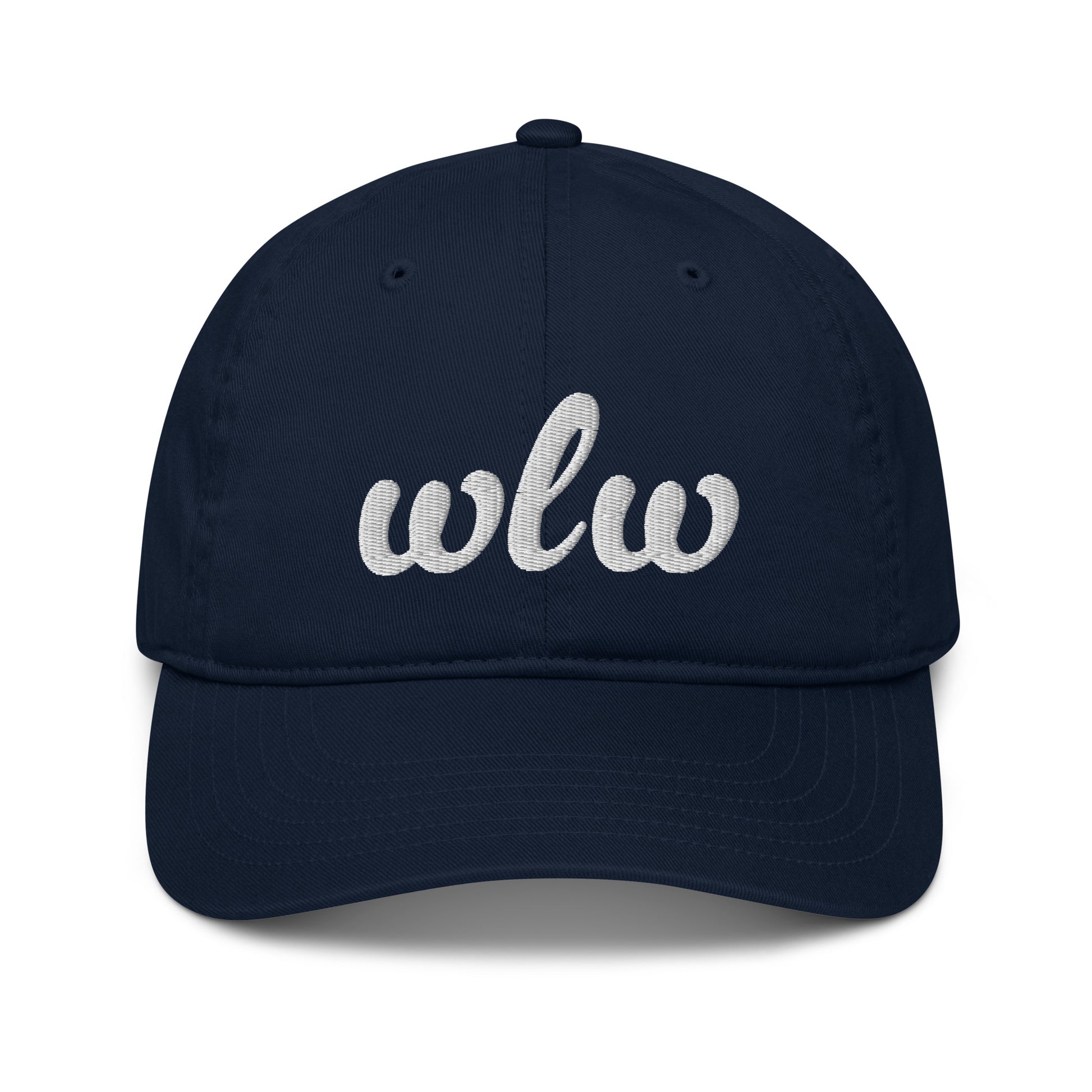 wlw hat, wlw baseball hat, hat with wlw, navy gay hat