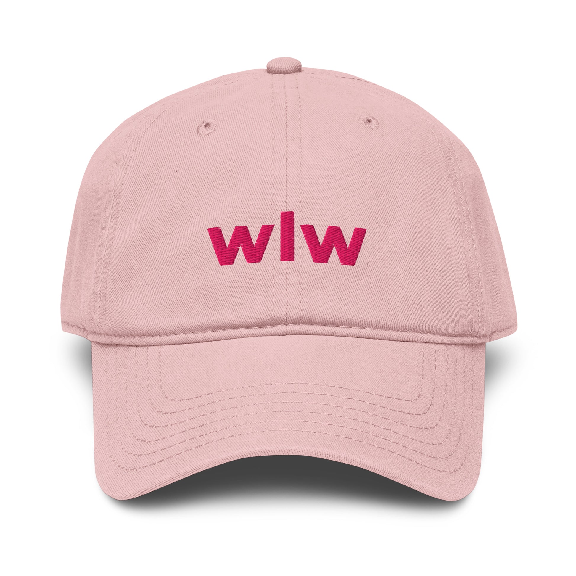 wlw hat for lesbians, wlw hat for women, womens wlw hat, wuhluhwuh hat, queer hats for women, lgbtq hats for women, pink gay hats