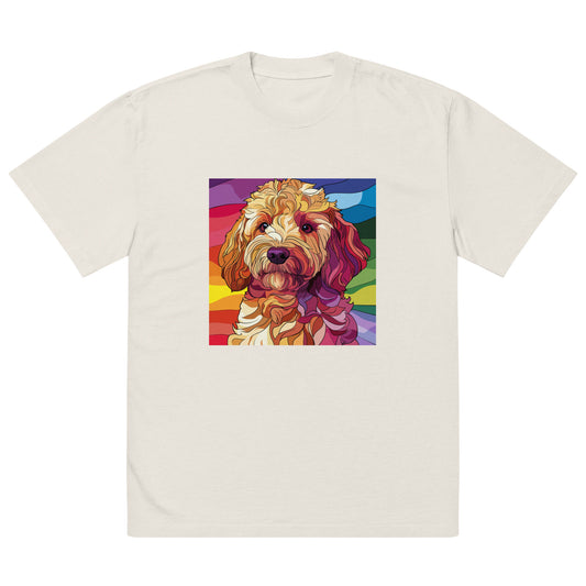 labradoodle print gay pride tshirt, labradoodle tshirts for gay and lesbians