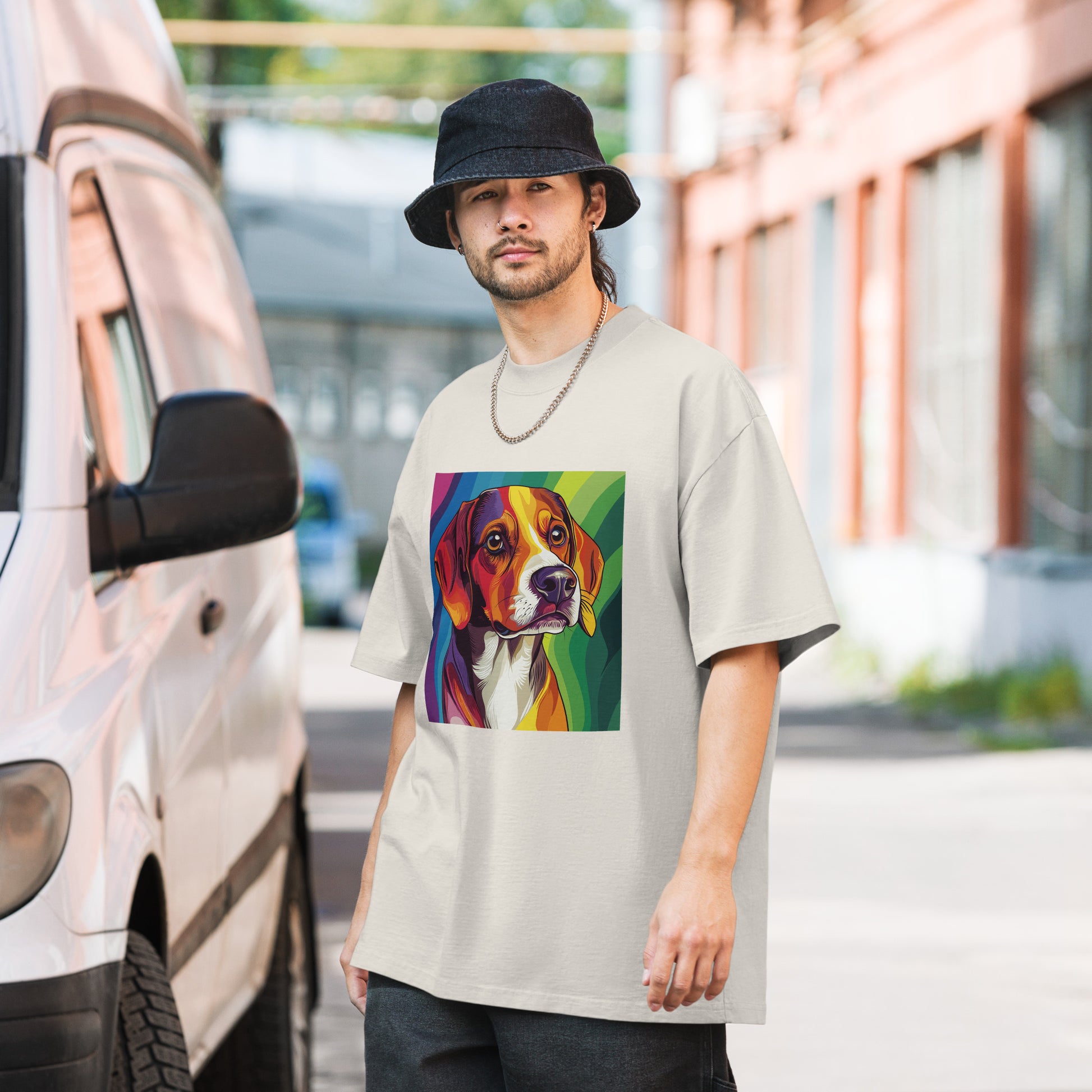 beagle rainbow print pride tshirt for gays who love beagles