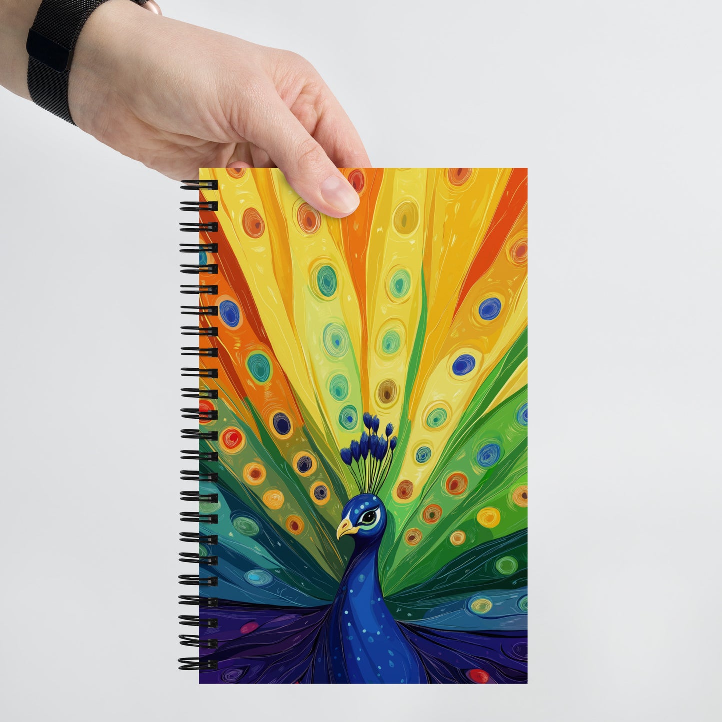 gay peacock notebook for artists and writers, gifts for gay artists and writers