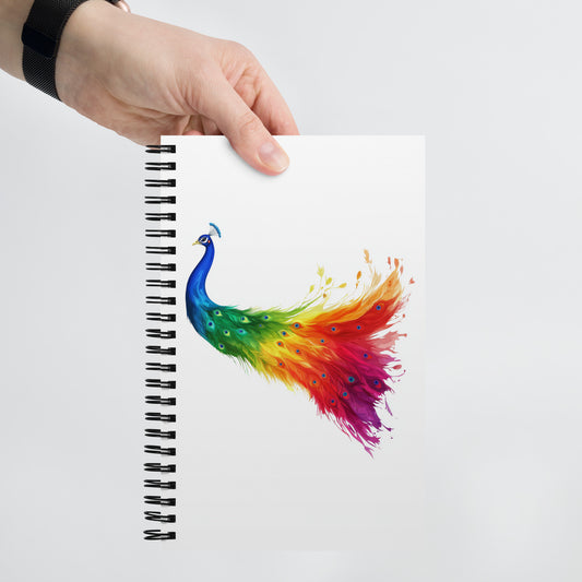 gifts for gays and lesbian writers peacock notebook, peacock cover notebook for writers