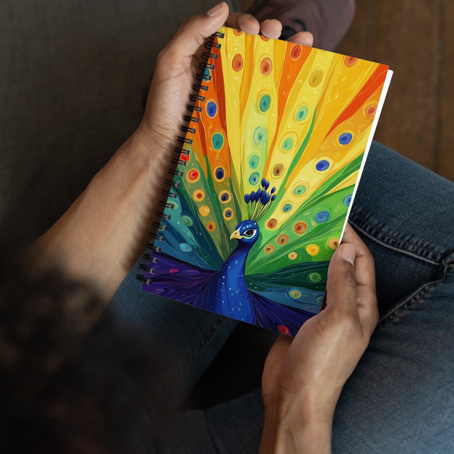 gay peacock notebook for artists and writers, gifts for gay artists and writers