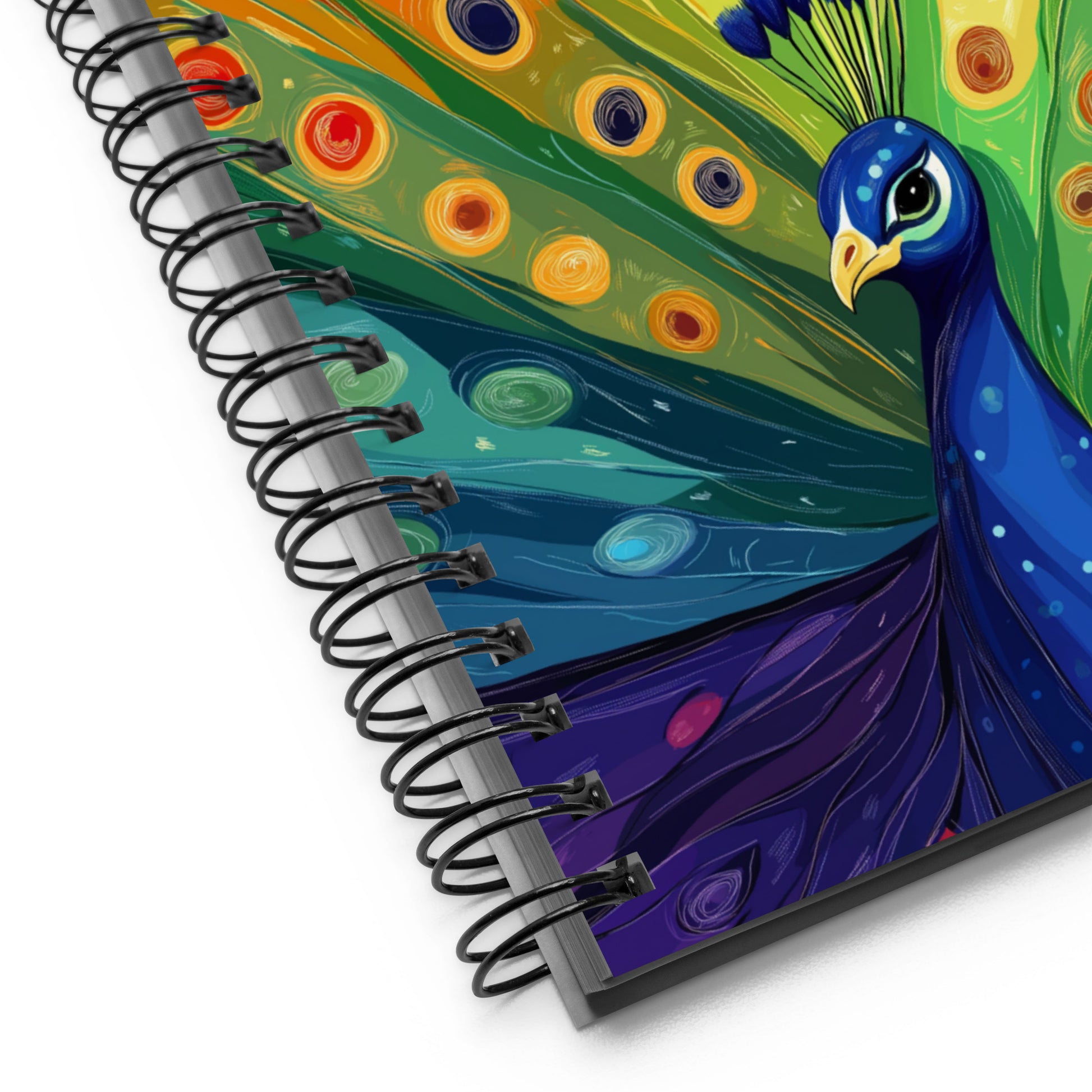 gay peacock notebook for artists and writers, gifts for gay artists and writers