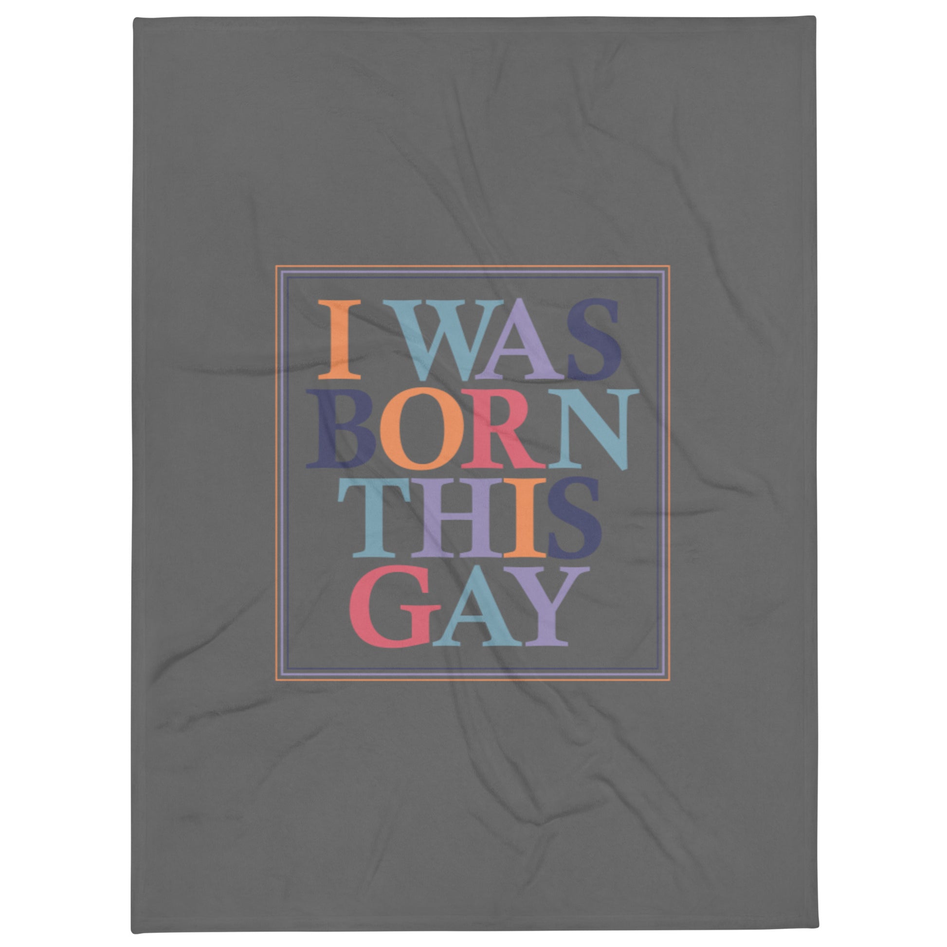 queer gay lesbian throw blanket, LGBTQIA+ Throw Blanket - I Was Born This Gay & Gender Affirming Throw