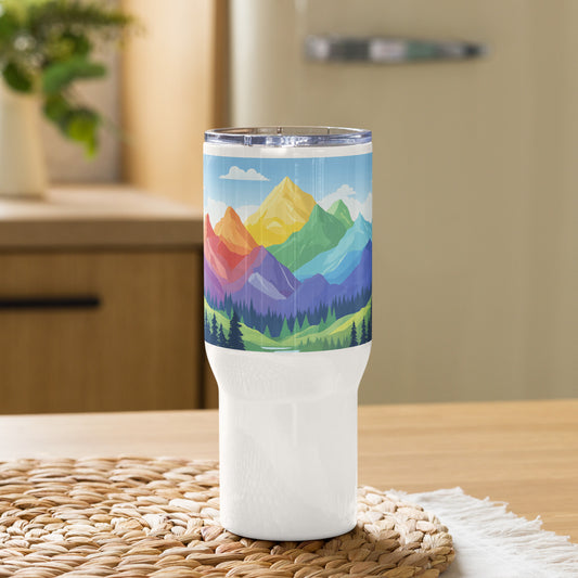 Gay Pride in the Mountains LGBTQIA+ | Travel Mug with a Handle