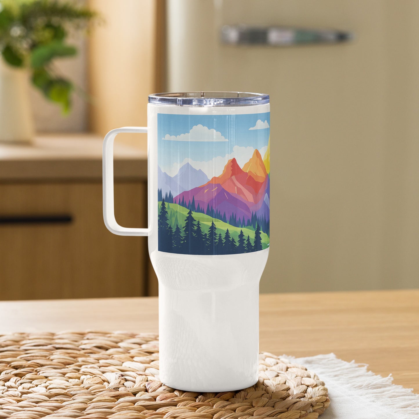 Gay Pride in the Mountains LGBTQIA+ | Travel Mug with a Handle