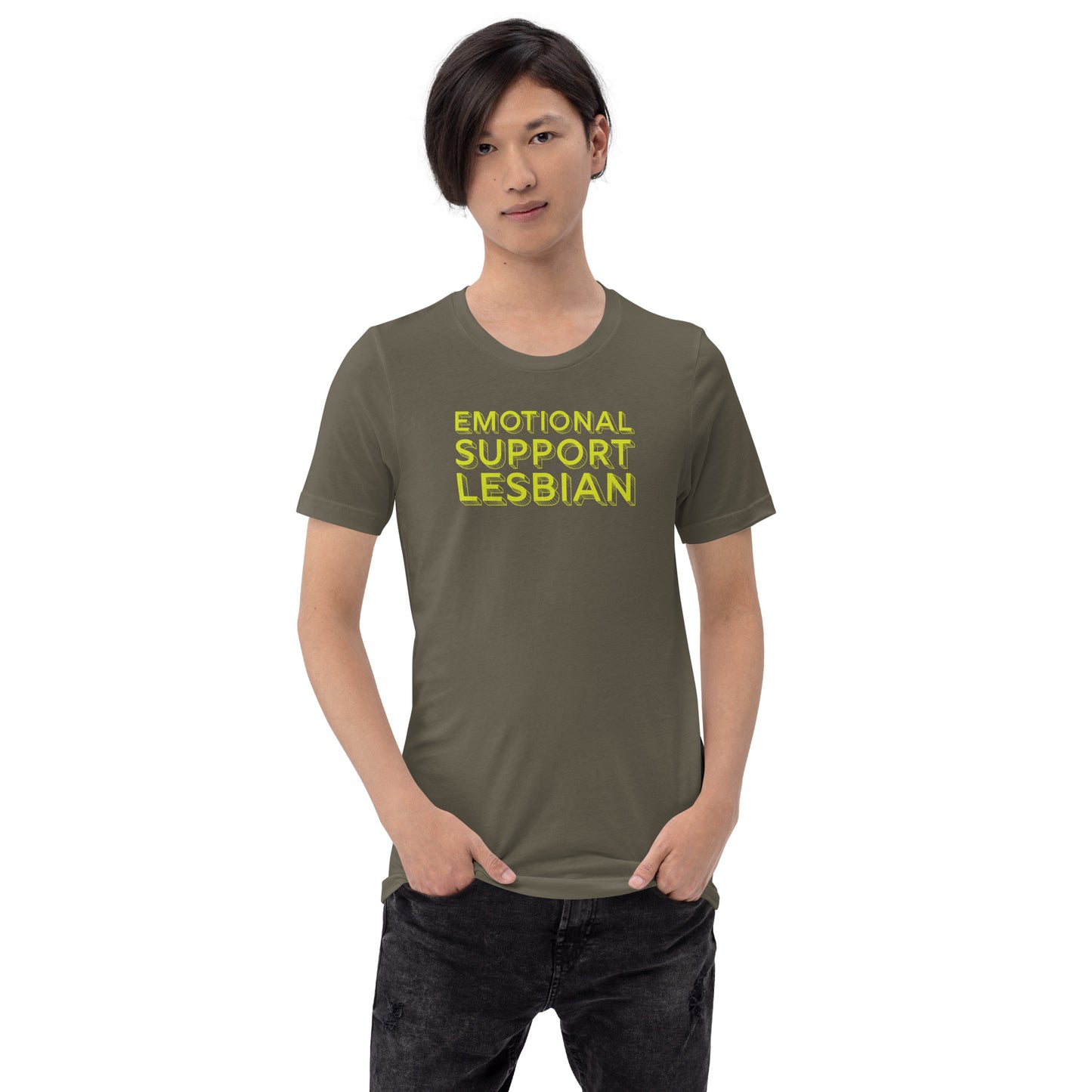 emotional support lesbian tshirt