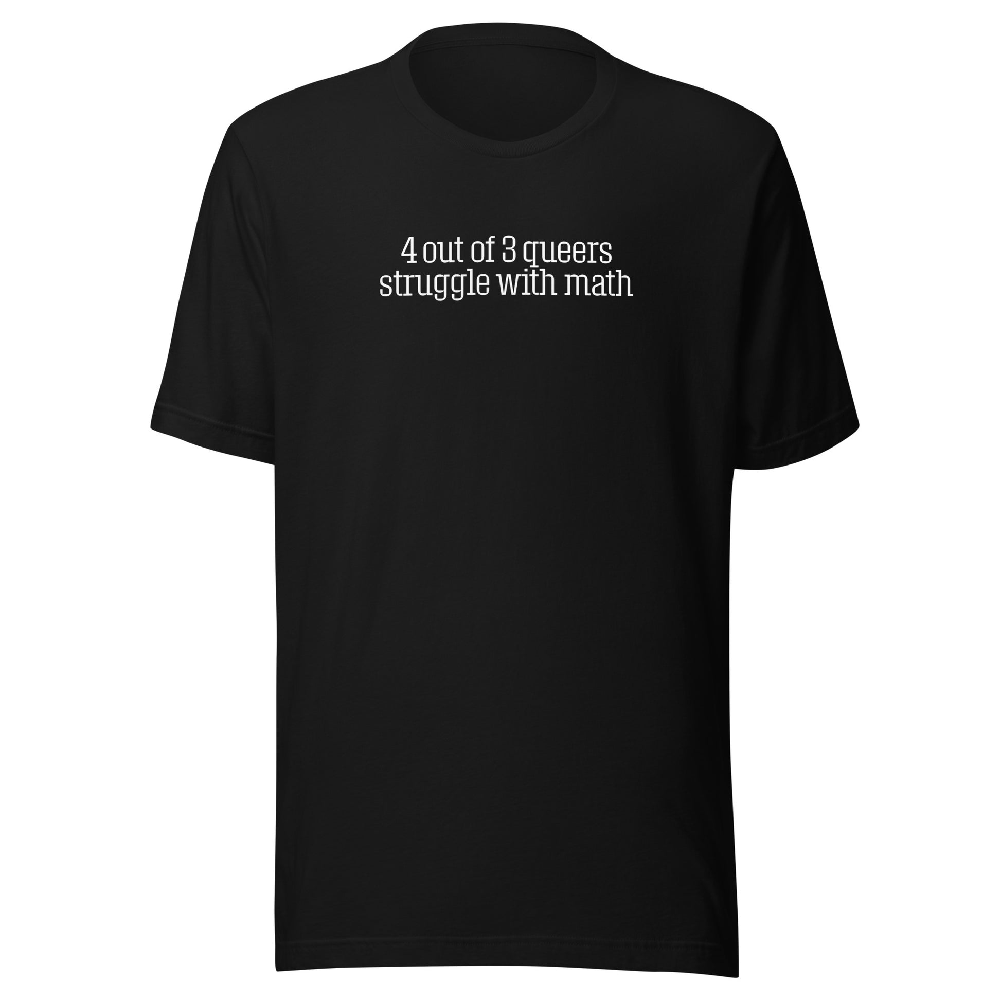 funny gay math tshirt 4 out of 3 queers struggle with math tshirt for lesbians