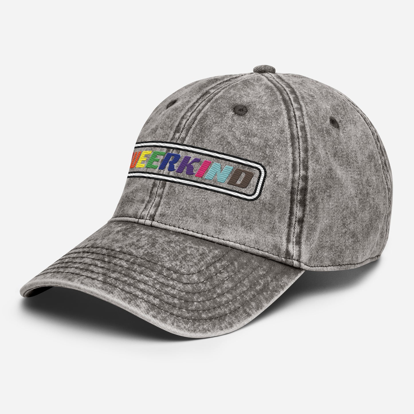 queer dad hat for women and men, gay pride hats cotton twill dad hat, lesbian pride hats, gay pride hats, gay twill hat with queer logo