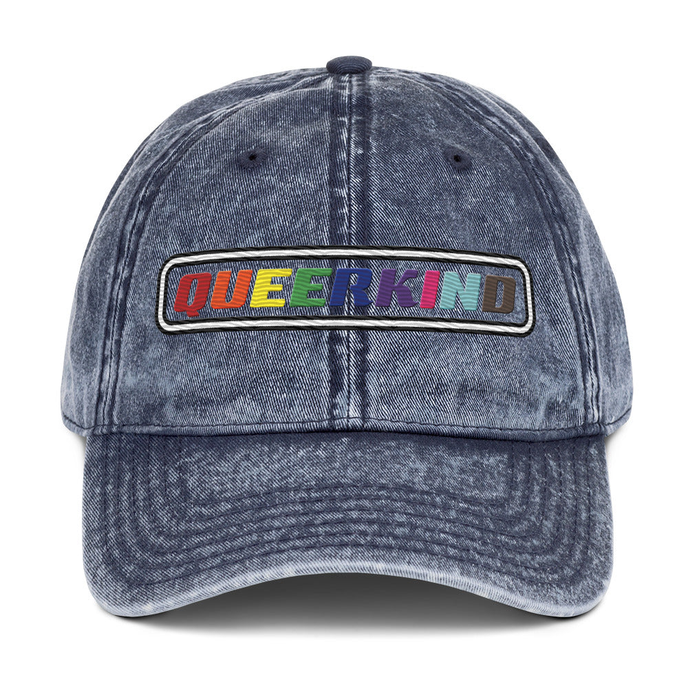 queer dad hat for women and men, gay pride hats cotton twill dad hat, lesbian pride hats, gay pride hats, gay twill hat with queer logo