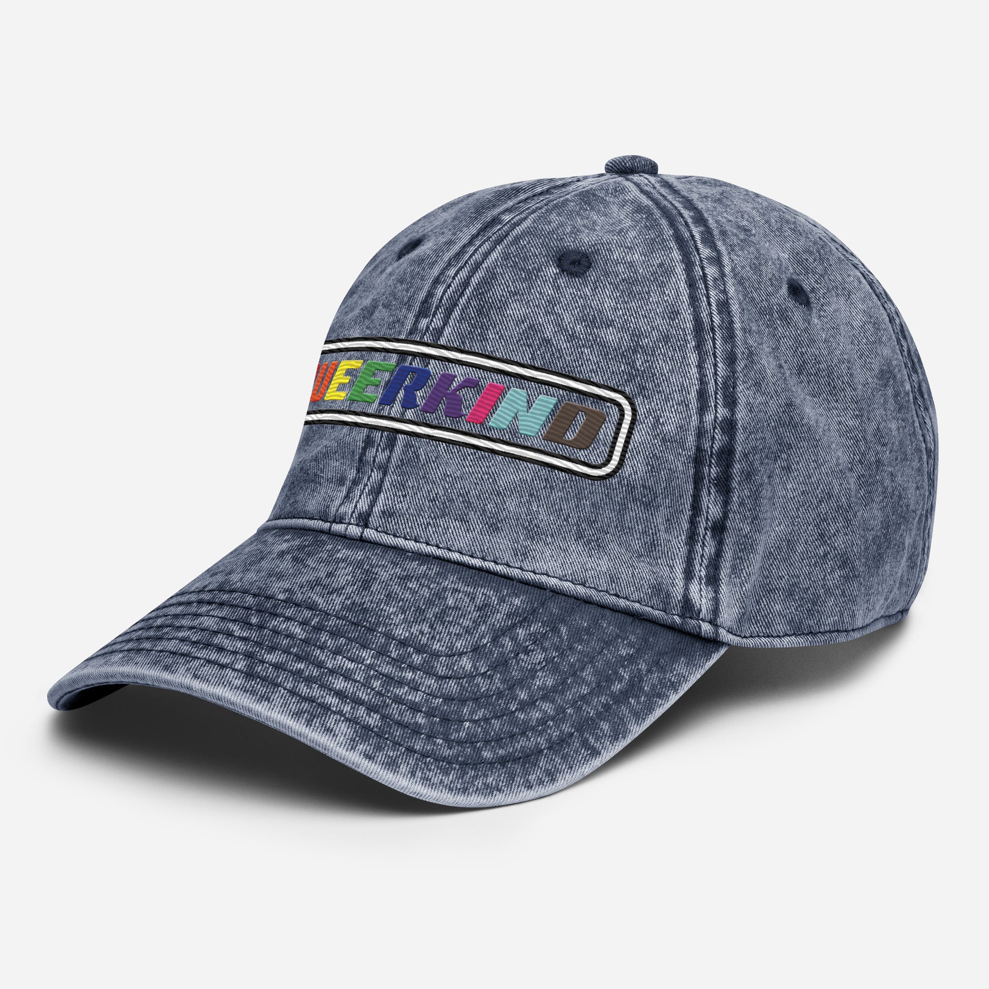 queer dad hat for women and men, gay pride hats cotton twill dad hat, lesbian pride hats, gay pride hats, gay twill hat with queer logo