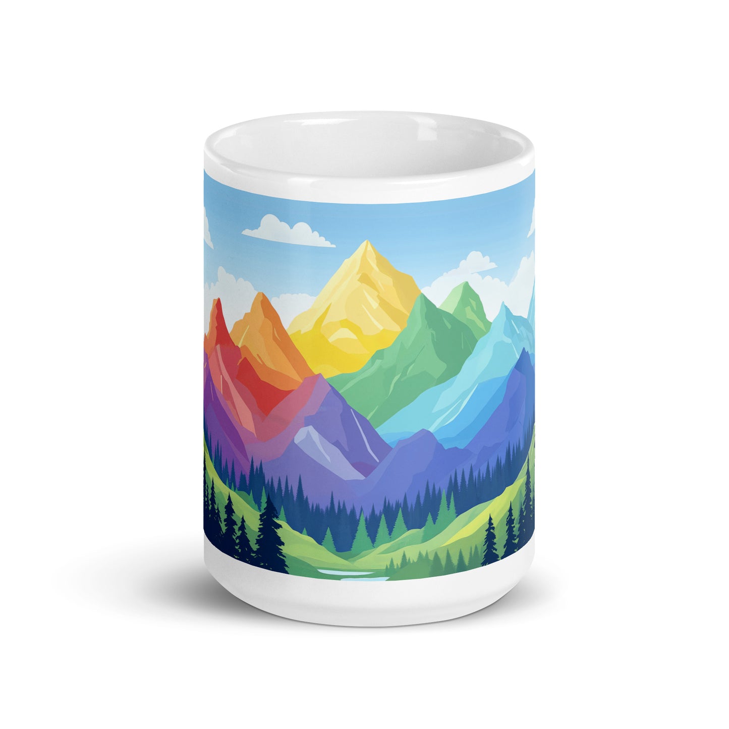 Gay Pride in the Mountains LGBTQIA+ | White Glossy Mug