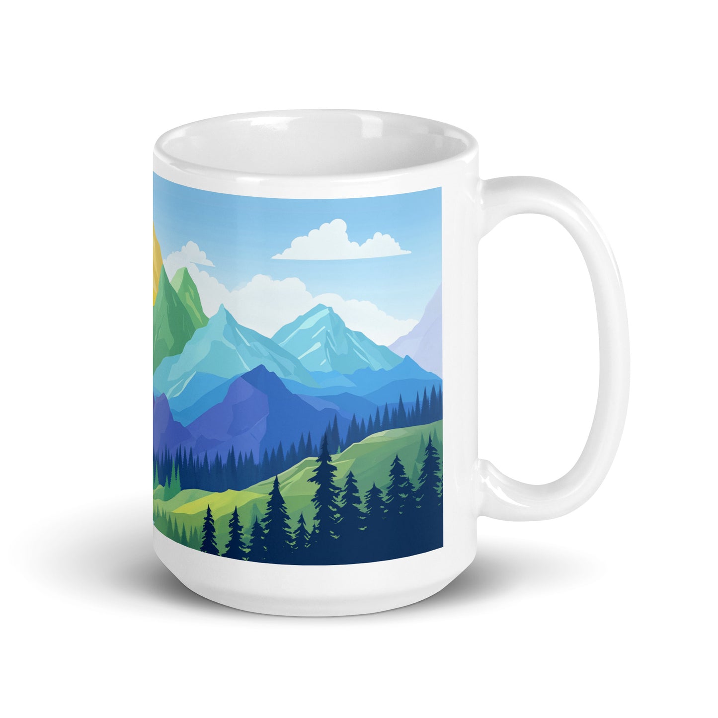 Gay Pride in the Mountains LGBTQIA+ | White Glossy Mug