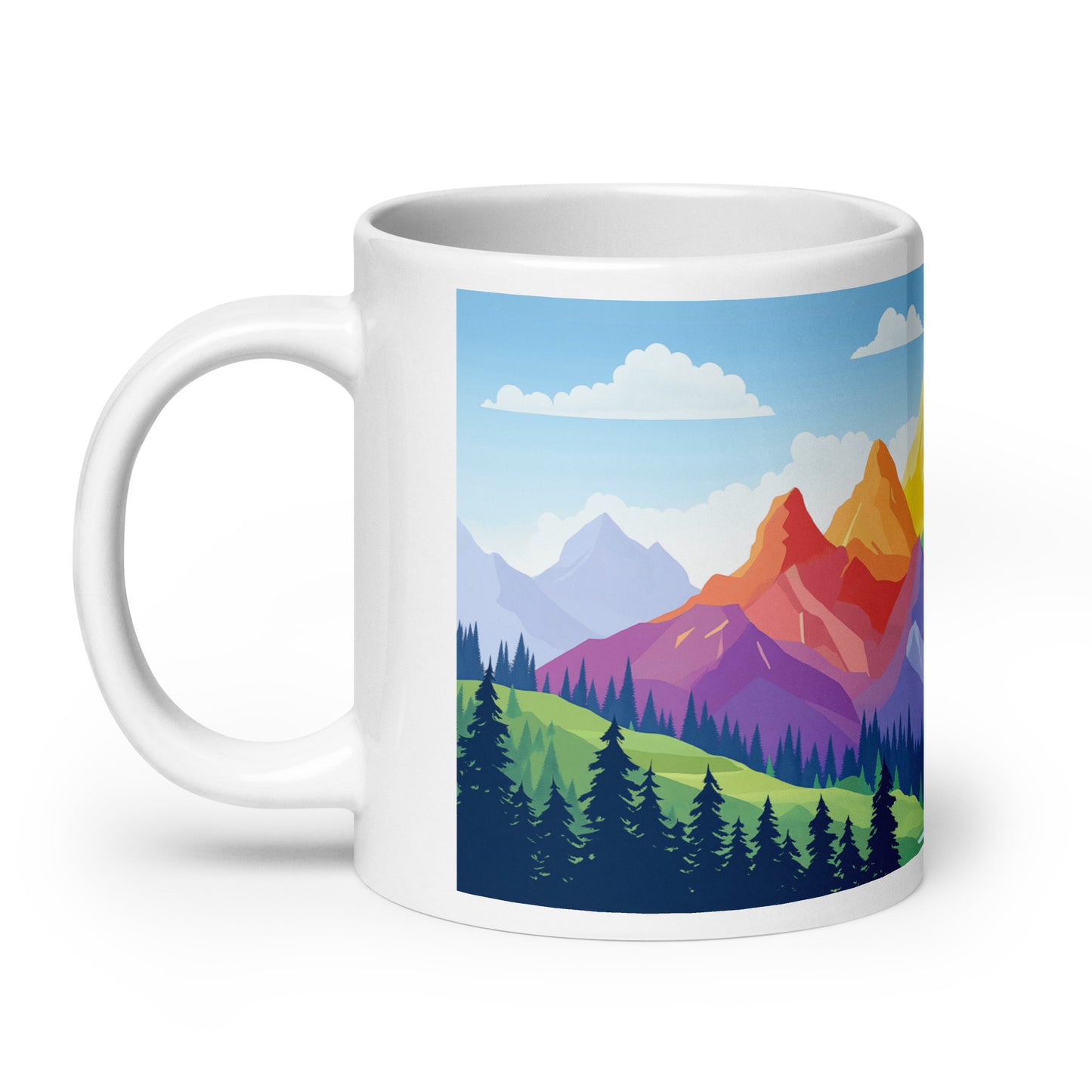 Gay Pride in the Mountains LGBTQIA+ | White Glossy Mug